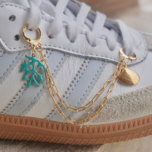 Turquoise Coral Shoe Charm