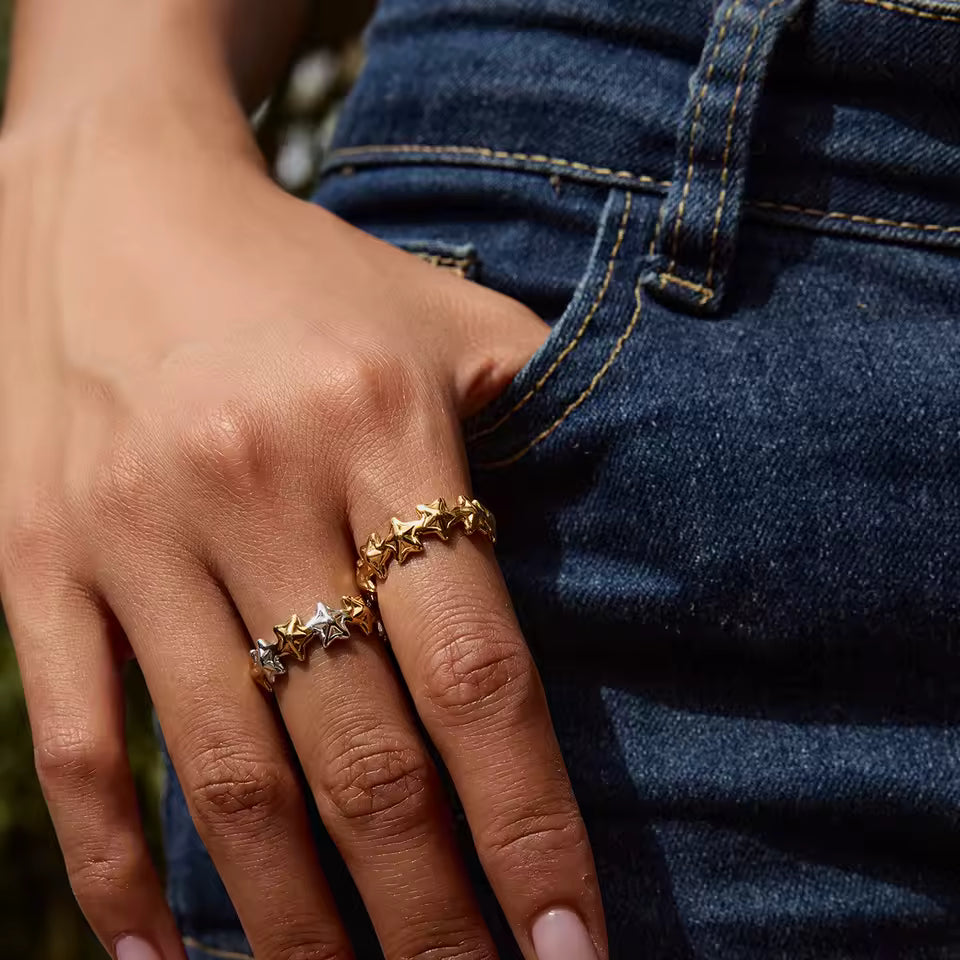 Gold Little Stars Ring