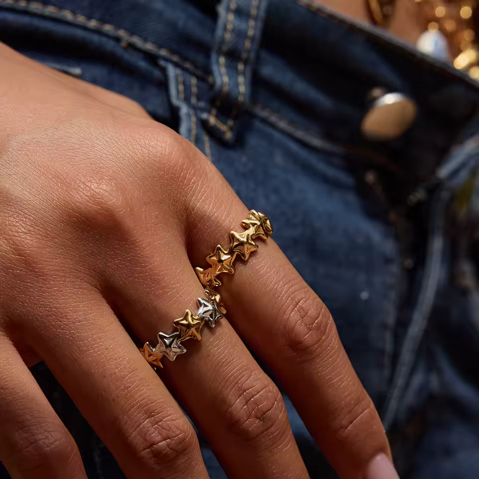Gold Little Stars Ring