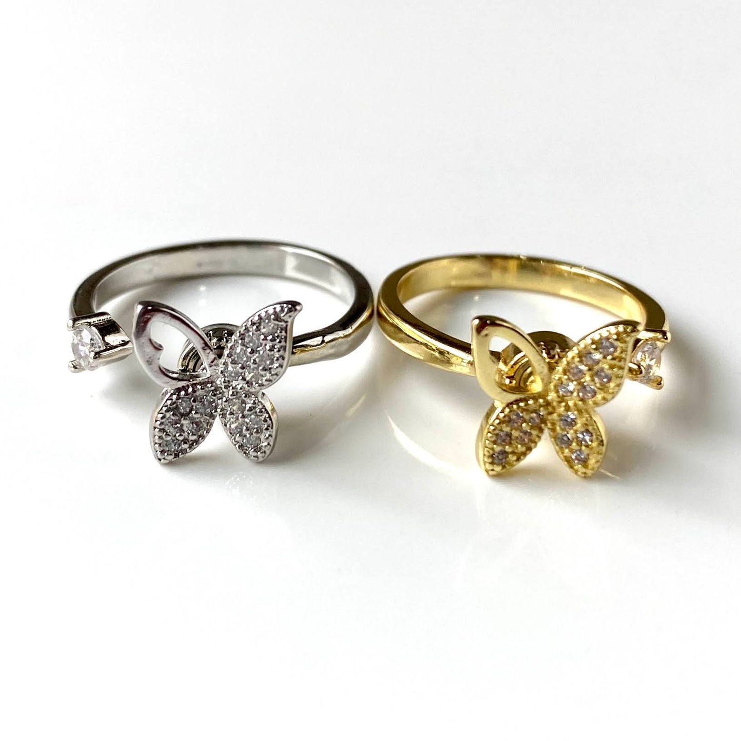 Shiny Butterfly Fidget Spinner Ring