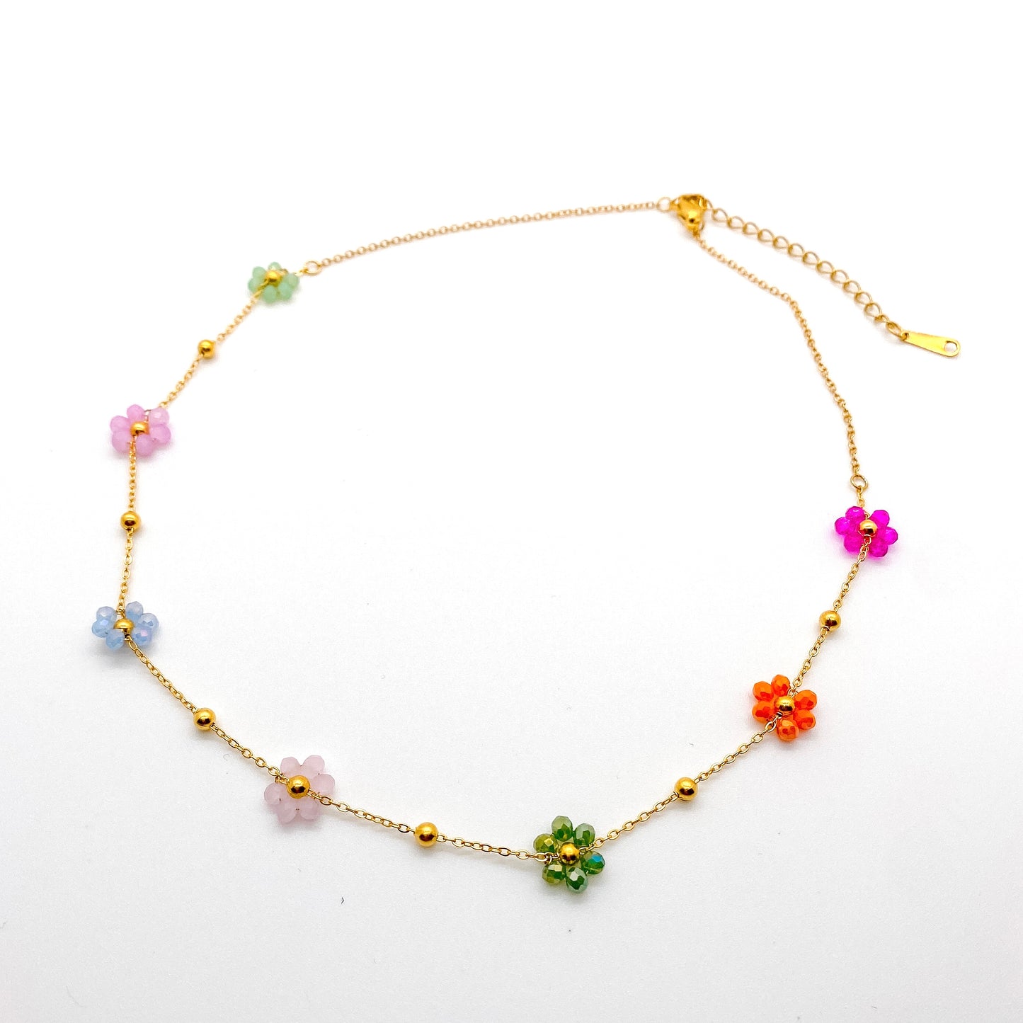 Multicolor Flowers Necklace