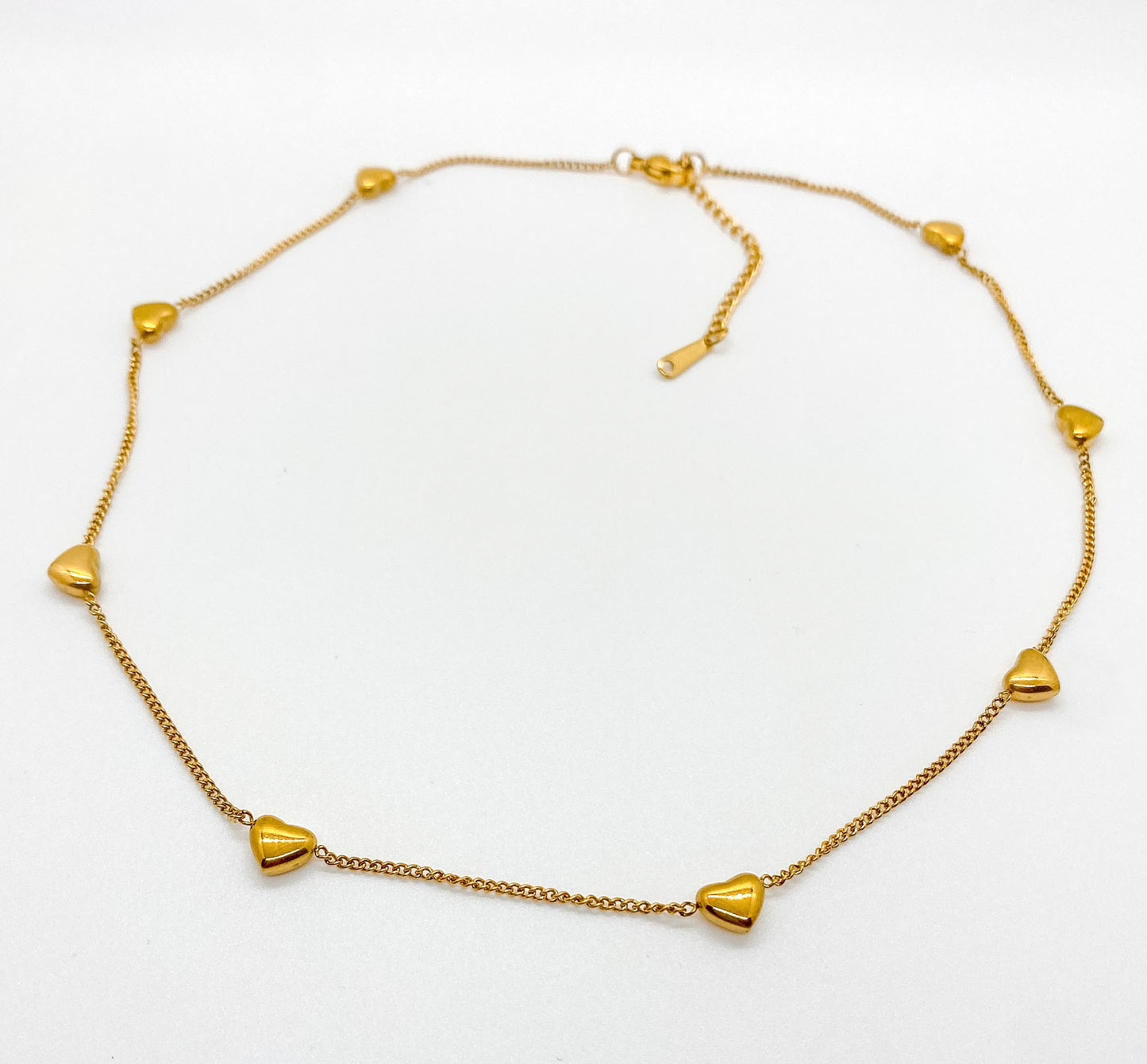 Gold Mini Hearts Necklace