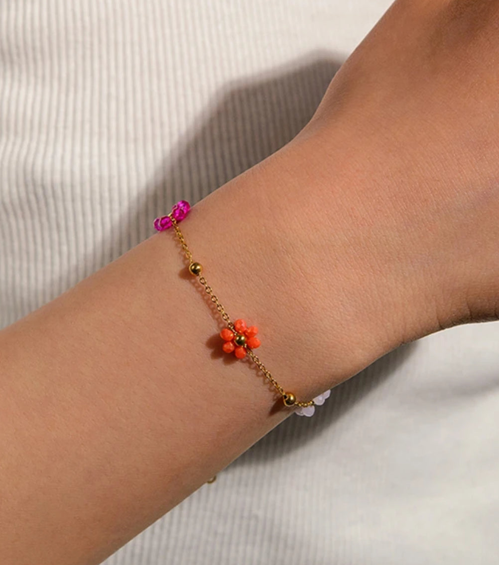 Multicolor Flowers Bracelet