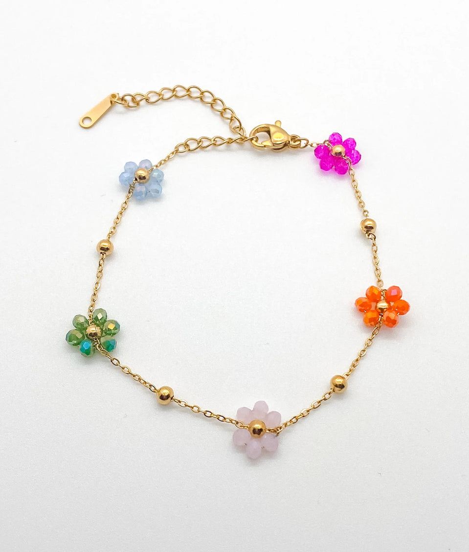 Multicolor Flowers Bracelet