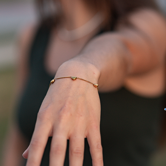 Gold Mini Hearts Bracelet