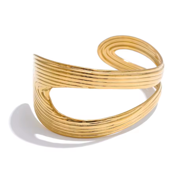 Hollow Geometric Bangle