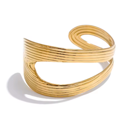 Hollow Geometric Bangle