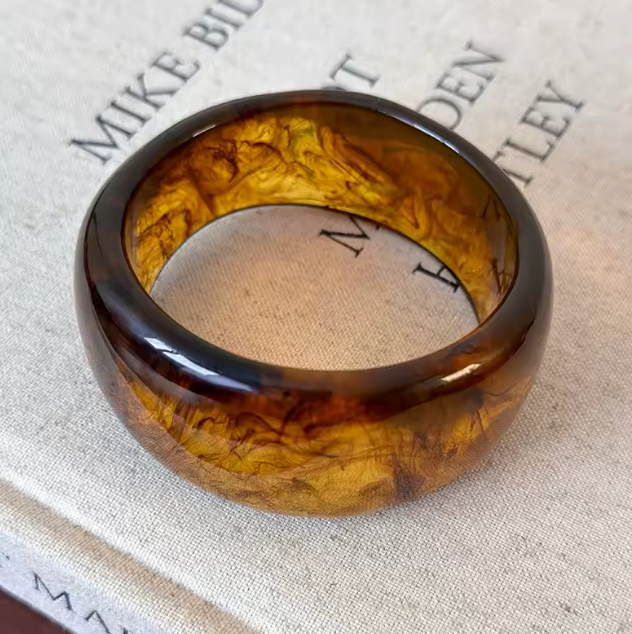 Resin Brown Chunky Bangle
