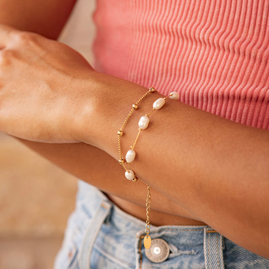 PearlGold Duo Bracelet